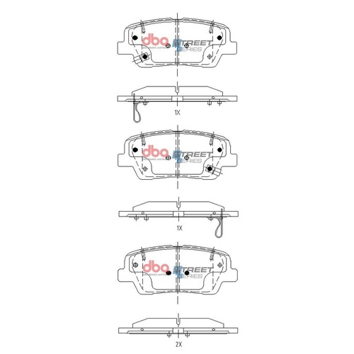 DBA DB15157SS Street Series Brake Pad Set Rear