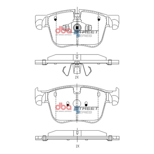 DBA DB15164SS Street Series Brake Pad Set Front