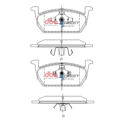 DBA DB15168SS Street Series Brake Pad Set Front
