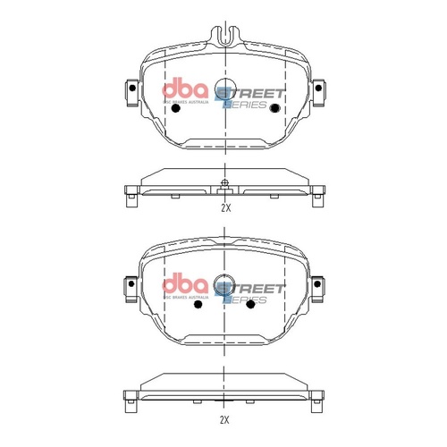 DBA DB15171SS Street Series Brake Pad Set Rear