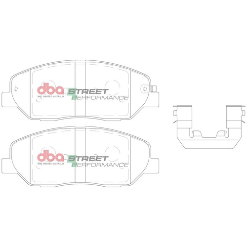 DBA DB2034SP Street Performance Brake Pad Set Front
