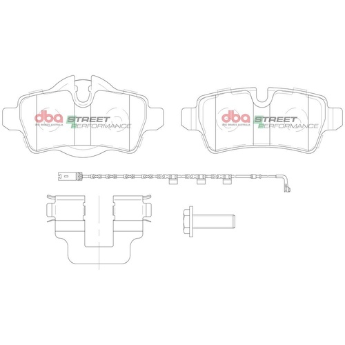 DBA DB2214SP Street Performance Brake Pad Set Rear