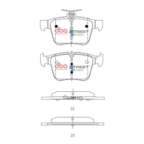 DBA DB2415SS Street Series Brake Pad Set Rear