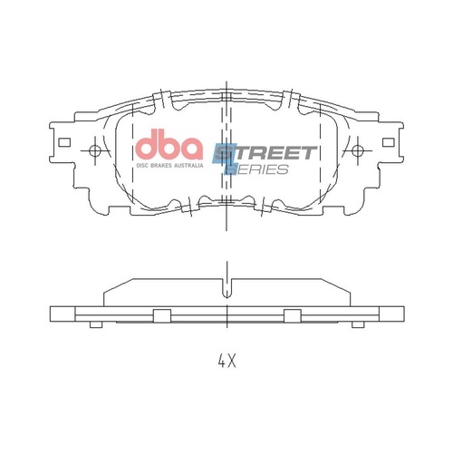 DBA DB2419SS Street Series Brake Pad Set Rear