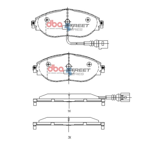 DBA DB8849SS Street Series Brake Pad Set Front