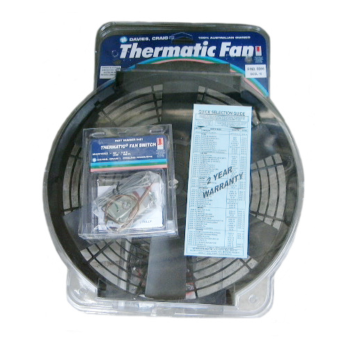 9" Electric Fan Kit - Includes Fan Assembly, Wiring Loom, Relay, Mounting Hardware and Instructions