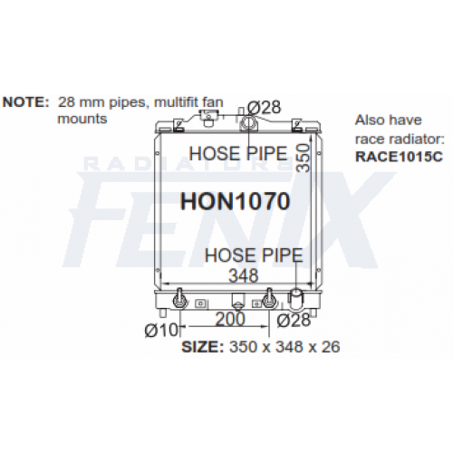 Radiator (HON1070-PA26A)