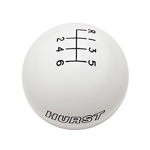 HURST 6-Speed White Manual Shift Knob