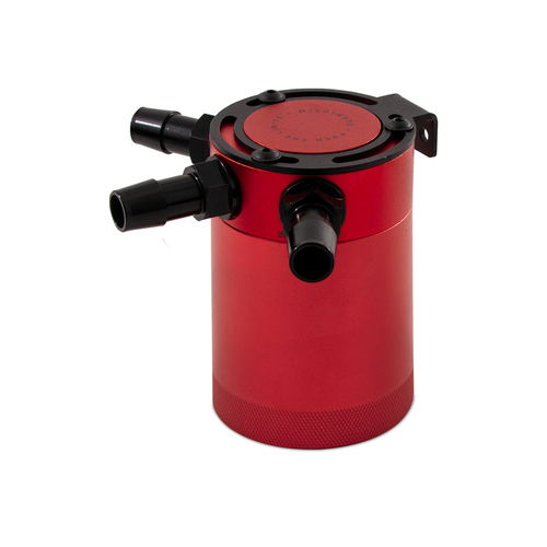 Mishimoto  Mishimoto Compact Baffled Oil Catch Can, 3-Port, Red
