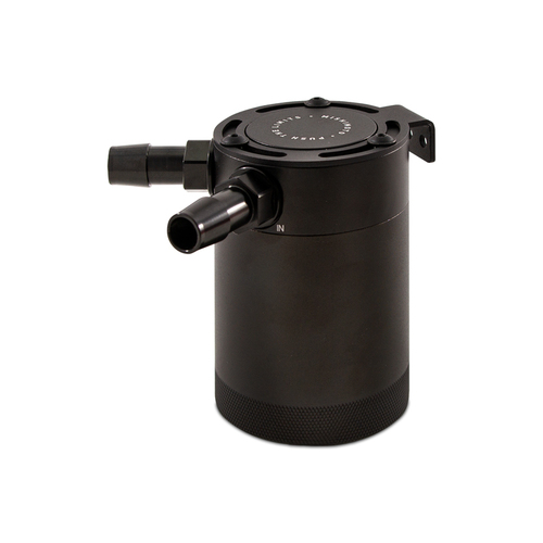 Mishimoto Compact Baffled Oil Catch Can, 2-Port Black