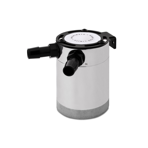 Mishimoto Compact Baffled Oil Catch Can, 2-Port Polished 