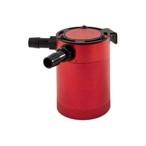 Mishimoto Compact Baffled Oil Catch Can, 2-Port Red
