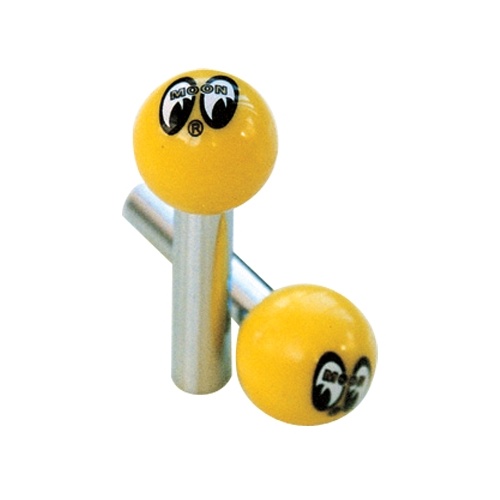 Door Lock Knob - Yellow Moon Ball (Pair)
