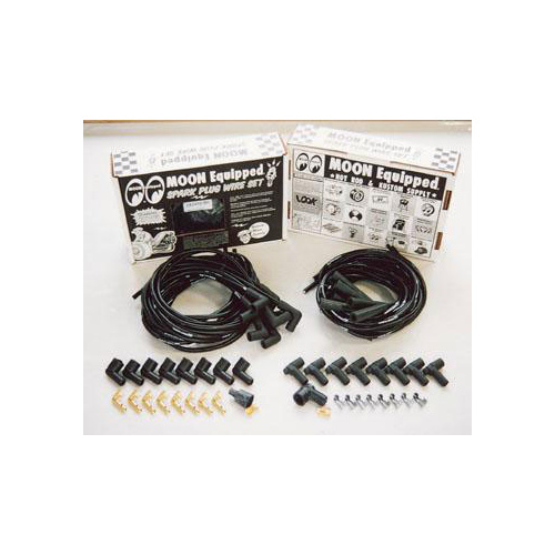 Black Universal Lead Set - 90° Spark Plug With STD Or HEI Distributor Ends