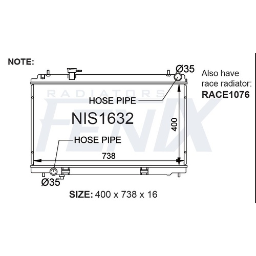 Fenix Radiator (NIS1632-PA26A)