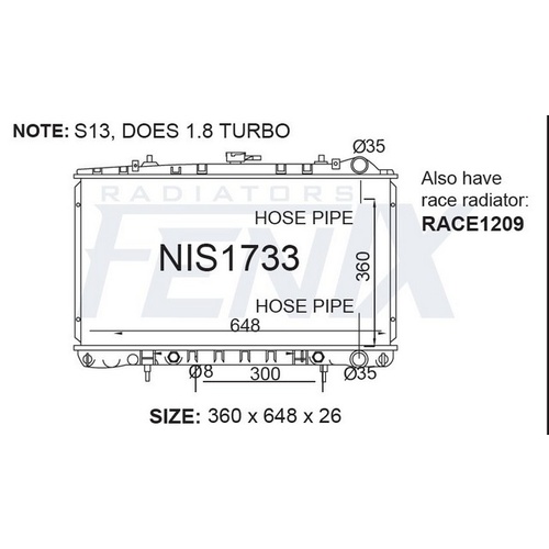 Fenix Radiator (NIS1733-PA26A)