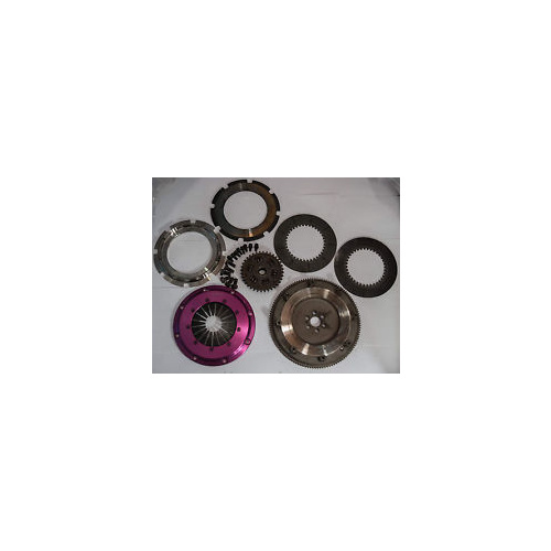 Exedy Hyper Twin Plate Carbon-D Clutch Kit PUSH TYPE Up To 02/1993 (CARBON FRICTION MATERIAL, SPRUNG CLUTCH DISC) (NM032HDMC1)