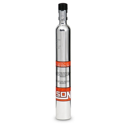 Nitrous Bottle 10oz (Polished) - 14.25" x 2" dia. With Mini Hi-Flo Valve
