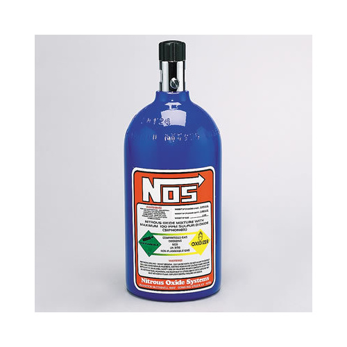 Nitrous Bottle 2-lb. (Electric Blue) 10.25" x 4.375" dia. With Mini Hi-Flo Valve