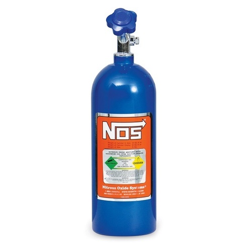 Nitrous Bottle 5-lb. (Electric Blue) - 16.75" x 5.25" dia. With Hi-Flo Valve