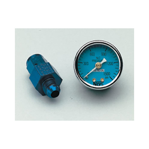 1-1/2" Nitrous Pressure Gauge - 0-1600 psi. With -6AN Adapter