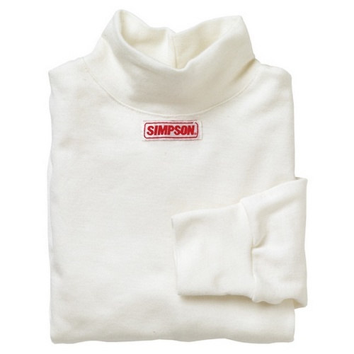 Soft Knit Nomex Underwear - Small, White Top, Short Sleeve, SFI Approved