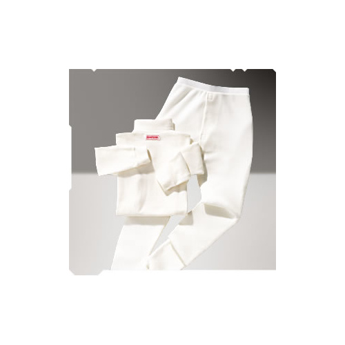 Nomex Waffle Knit Underwear - Large, White Top, Turtleneck, Long Sleeve, SFI Approved