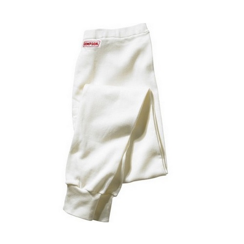 Nomex Waffle Knit Underwear - Large, White Pants, SFI Approved