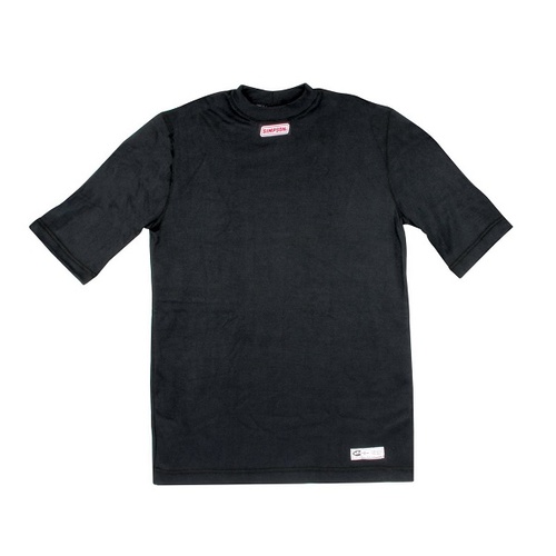 CarbonX Underwear - Medium, Black Top, Crew Neck Short Sleeve, SFI Approved