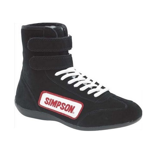 High Top Driving Shoe - Size 10 Black, SFI Approved