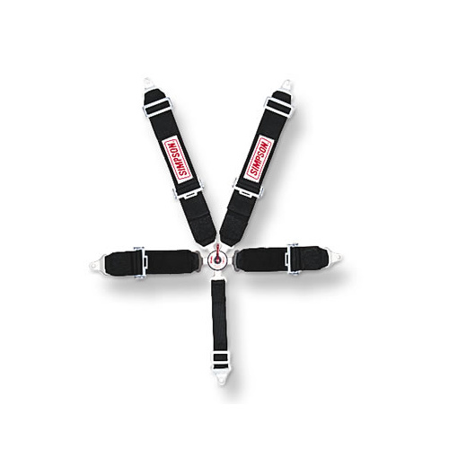 5 Point Harness - Black 55" Camlock, Pull Down, Bolt In
