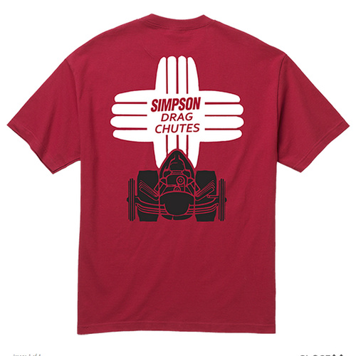 Simpson 2015 Drag Chute Tee - Red, Large
