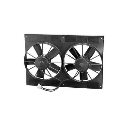 SPAL Twin 11" Themo Fan with Shroud EF3580