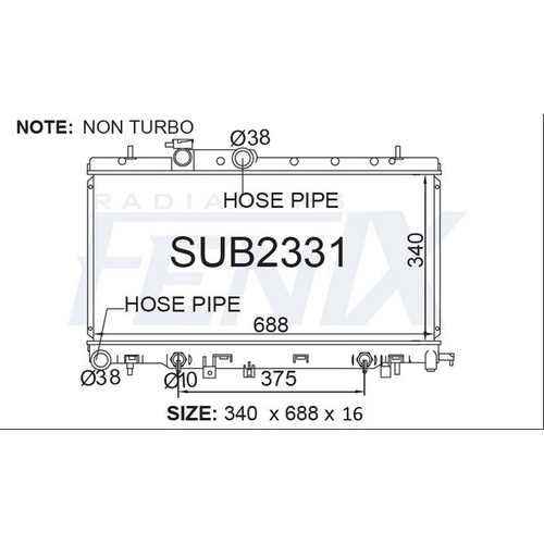 Fenix Radiator (SUB2331-PA16A)
