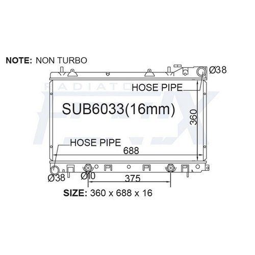 Radiator (SUB6033-PA16A)