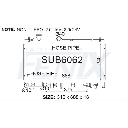 Radiator (SUB6062-PA16A)