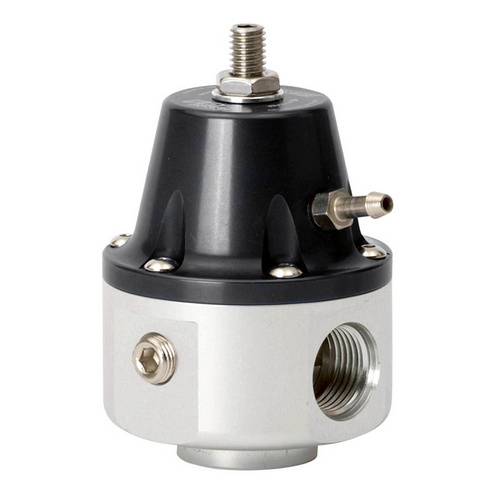 EFI Fuel Pressure Regulator (2000 HP) - Black With -8 AN Inlet & Outlet, & 1/8" NPT Gauge Port (TS-0401-1106)