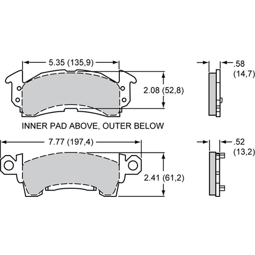 Smartpad Brake Pad Set with BP-20 Compound (WB150-9421K)