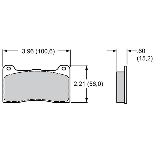 PolyMatrix Brake Pad Set with E Compound (WB15E-7266K)